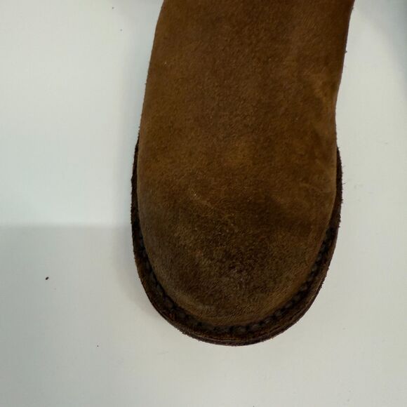 Frye Shirley Multi Strap Tall Harness Boot Brown Suede Leather Western Size 5.5 - Picture 4 of 16